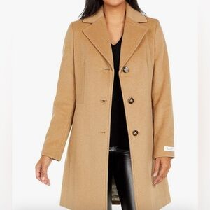 Calvin Tan Wool Coat NWT Size 2